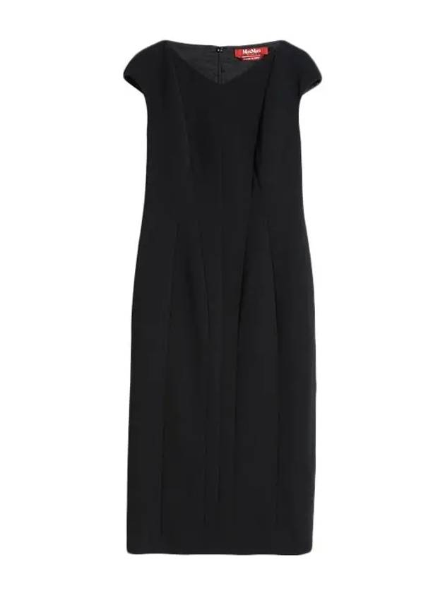 Ulla Slim Midi Dress Black - MAX MARA - BALAAN 4