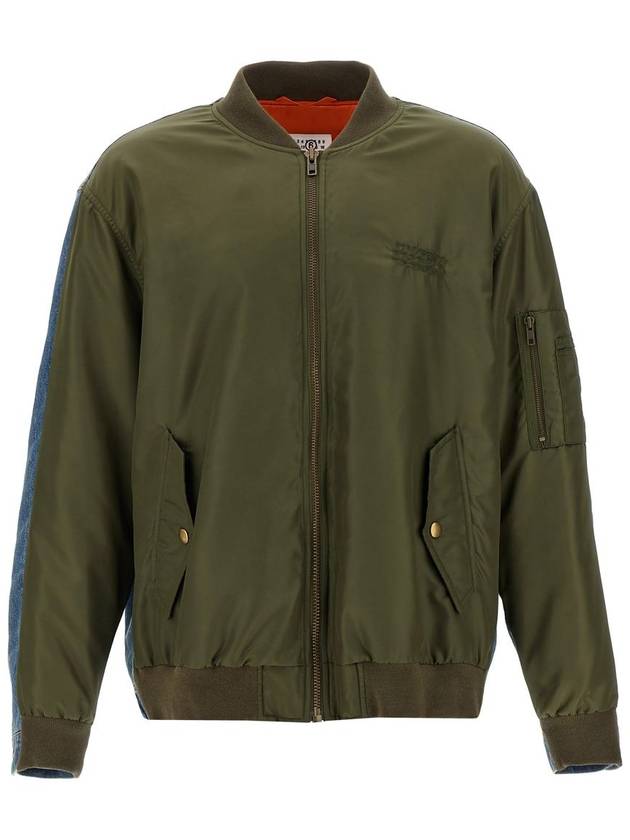 Mm6 Maison Margiela Bimaterial Bomber Jacket - MAISON MARGIELA - BALAAN 1