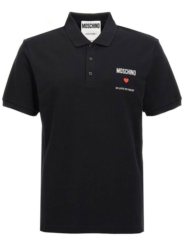 logo embroidered polo shirt A16020242 - MOSCHINO - BALAAN 2