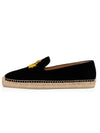 Nanu Logo Espadrilles Black - CHRISTIAN LOUBOUTIN - BALAAN.