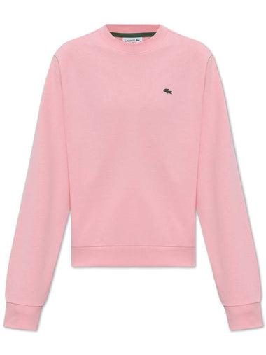 Essential Crew Neck Relaxed Fit Sweatshirt Pink - LACOSTE - BALAAN 1