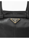 Medium Leather Tote Shoulder Bag Black - PRADA - BALAAN 8