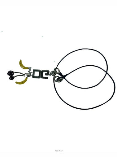 DG Logo Banana Pendant Necklace Black - DOLCE&GABBANA - BALAAN 1