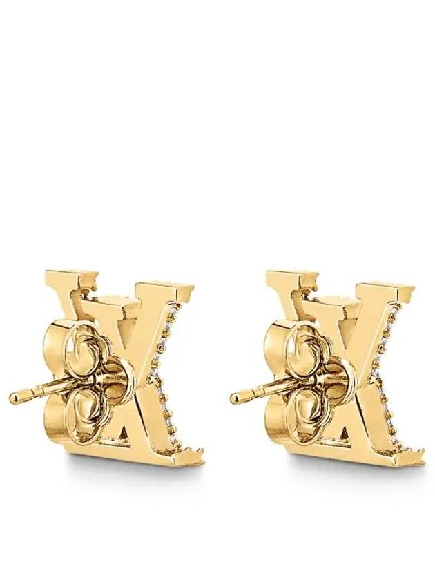 LV Iconic Earrings Gold - LOUIS VUITTON - BALAAN 3