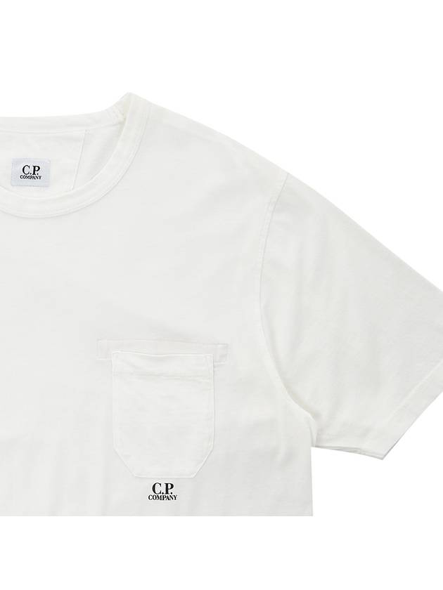 Small Logo Pocket Cotton Short Sleeve T-Shirt White - CP COMPANY - BALAAN 5