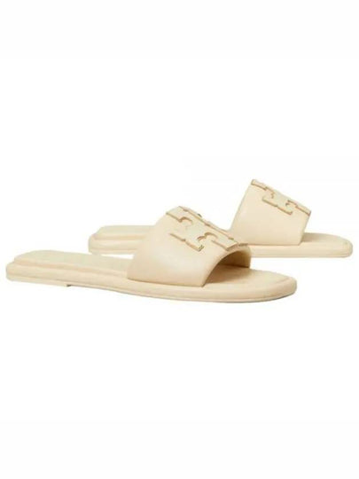 Double T Slide Slippers Beige - TORY BURCH - BALAAN 2