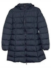 Gie Hood Long Down Padding Night Blue - MONCLER - BALAAN 2