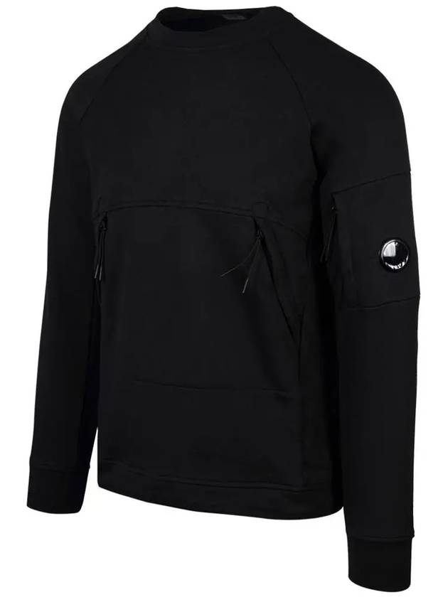 Lens Wappen Crew Neck Sweatshirt Black - CP COMPANY - BALAAN 5