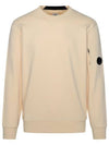 Diagonal Raised Fleece Sweatshirt Beige - CP COMPANY - BALAAN 1