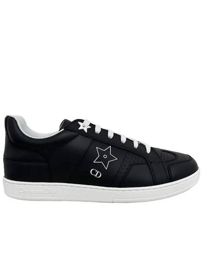 Star Calfskin Low Top Sneakers Black - DIOR - BALAAN 2