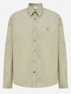 De Coeur Embroidery Cotton Long Sleeve Shirt Green - AMI - BALAAN 2