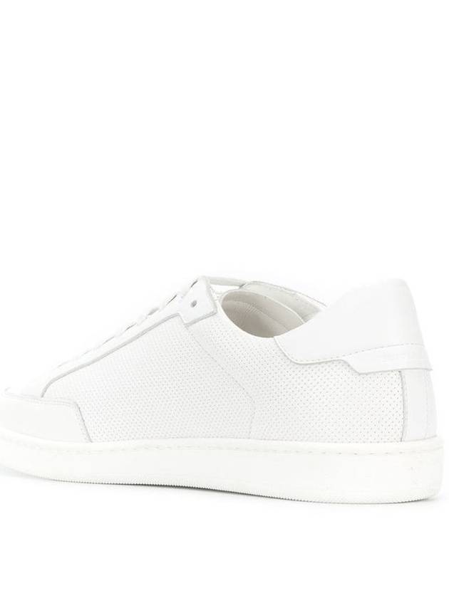 Court Classic Perforated Leather Low Top Sneakers White - SAINT LAURENT - BALAAN 4