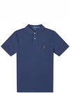 Polo Pony Logo Collar Short Sleeve TShirt Navy 710782592 008 - RALPH LAUREN - BALAAN 1