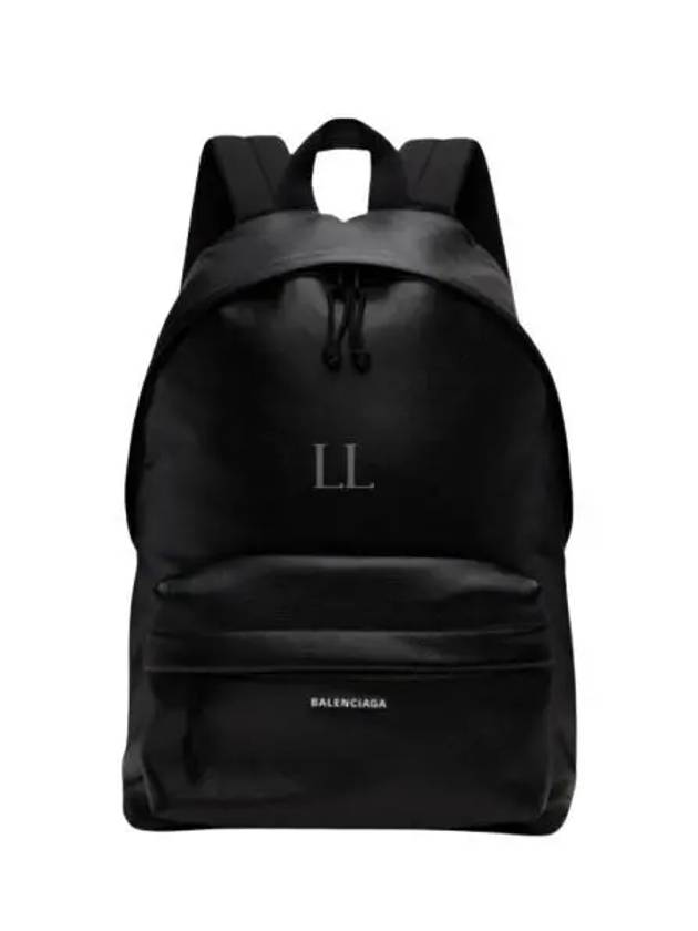 Explorer Logo Print Leather Backpack Black - BALENCIAGA - BALAAN 2