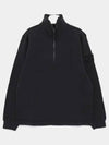 Ghost Piece Half Zip Up Knit Top Navy - STONE ISLAND - BALAAN 2