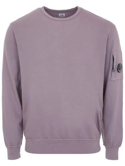 Light Fleece Crew Neck Sweatshirt Purple - CP COMPANY - BALAAN 2