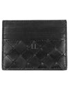 Intrecciato Leather Card Wallet Black - BOTTEGA VENETA - BALAAN 2