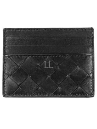 Intrecciato Leather Card Wallet Black - BOTTEGA VENETA - BALAAN 2