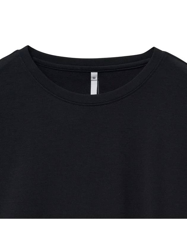 Brushed crewneck t shirt black - NOIRER - BALAAN 5