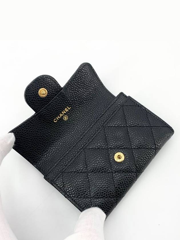 Classic caviar card wallet gold plated - CHANEL - BALAAN 6