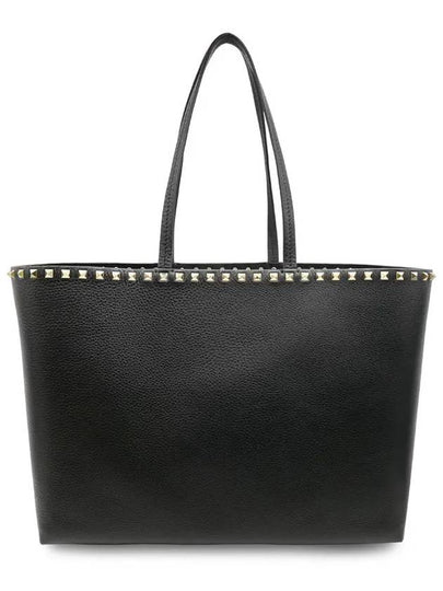 Rockstud Tote Bag Black - VALENTINO - BALAAN 2