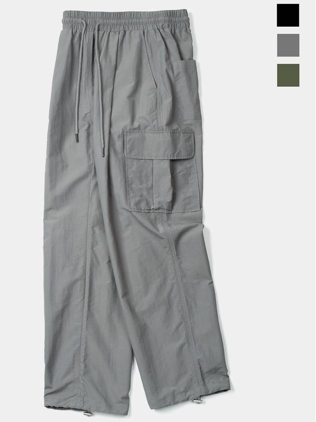 Semi String Cargo Wide Pants 3 colors - EXCONTAINER - BALAAN 1