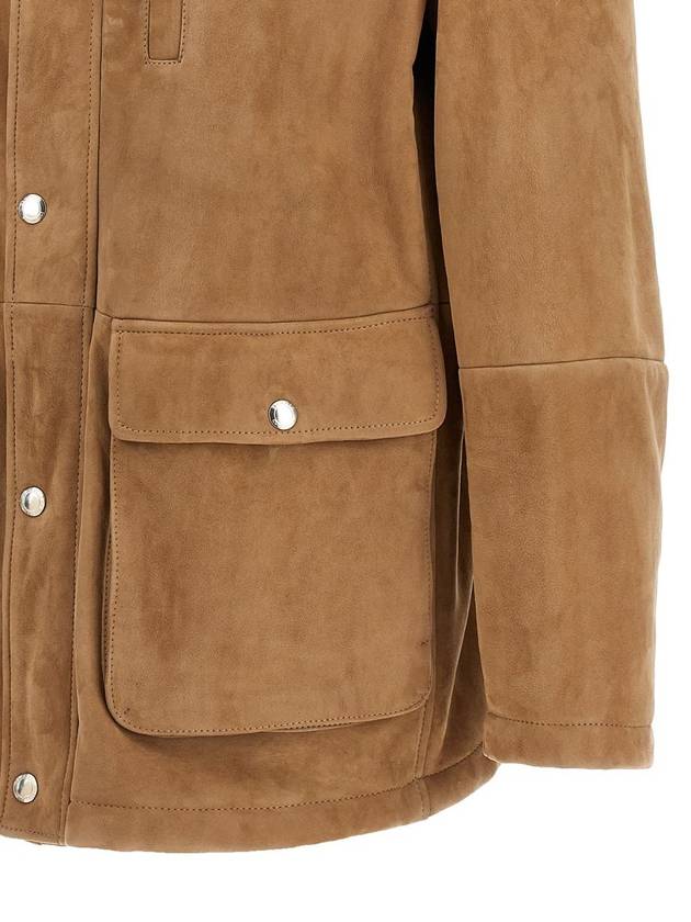 Brunello Cucinelli Single-Breasted Sheepskin Jacket - BRUNELLO CUCINELLI - BALAAN 4