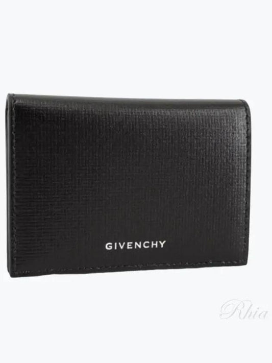 4G Classic Grain Calfskin Half Wallet Black - GIVENCHY - BALAAN 2