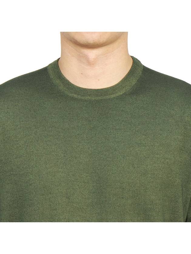 Men's Crew Neck Wool Knit Top Khaki - DRUMOHR - BALAAN 7