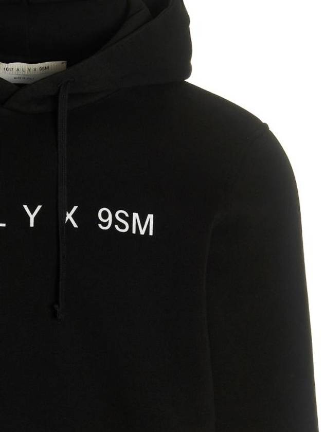 Logo Print Hoodie Black - 1017 ALYX 9SM - BALAAN 4