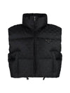 Triangle Logo Re-nylon Down Vest Black - PRADA - BALAAN 1