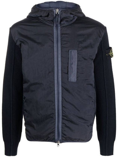 Wappen Nylon Hooded Windbreaker Navy - STONE ISLAND - BALAAN 1