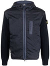 Wappen Nylon Hooded Windbreaker Navy - STONE ISLAND - BALAAN 1