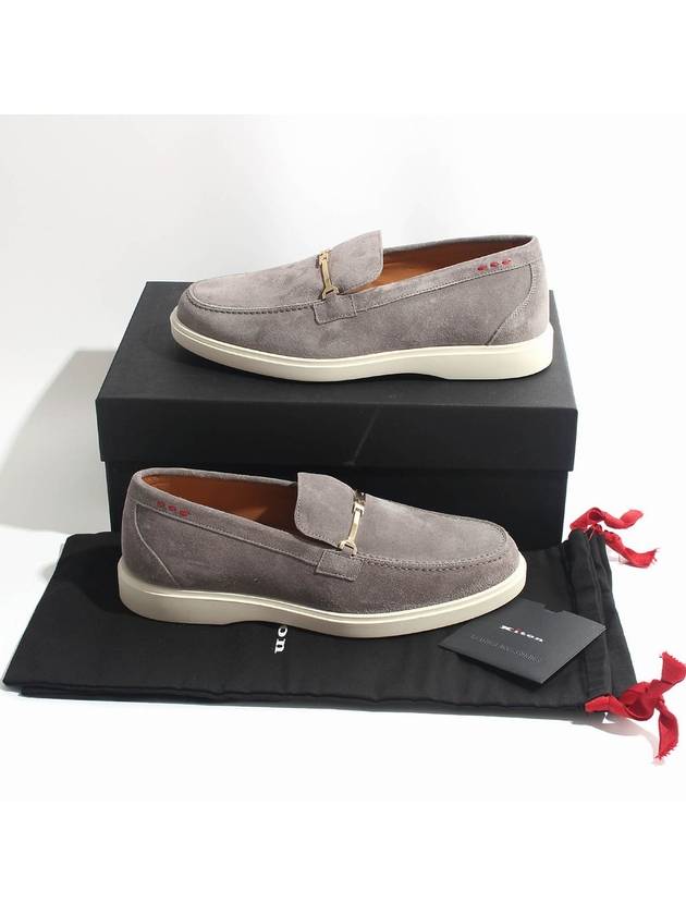 Suede Loafers Dark Gray USSA045 N0099 808 - KITON - BALAAN 6