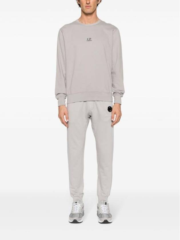 Light Fleece Logo Sweatshirt Grey - CP COMPANY - BALAAN 5