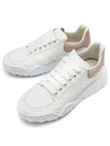 Women's Suede Pink Tab Coat Trainer Low Top Sneakers White - ALEXANDER MCQUEEN - BALAAN 3