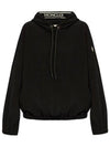 Logo Patch Satin Hoodie Black - MONCLER - BALAAN 2