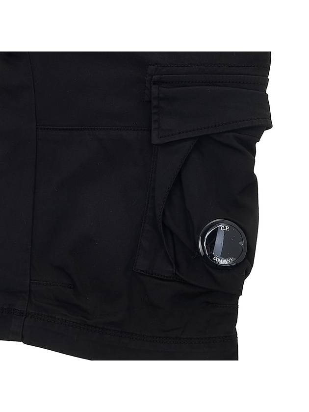 Stretch Satin Cargo Shorts Black - CP COMPANY - BALAAN 6