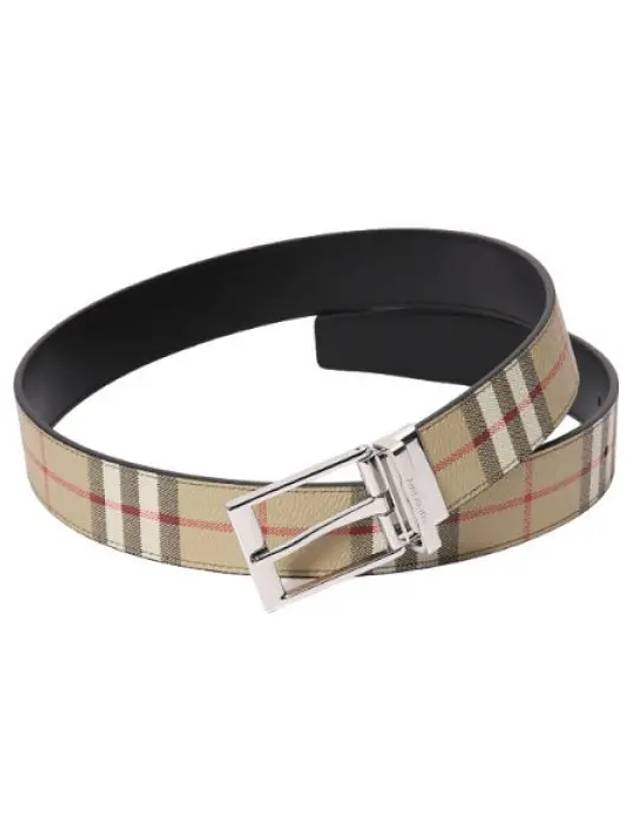 Reversible Leather Belt Beige - BURBERRY - BALAAN 2