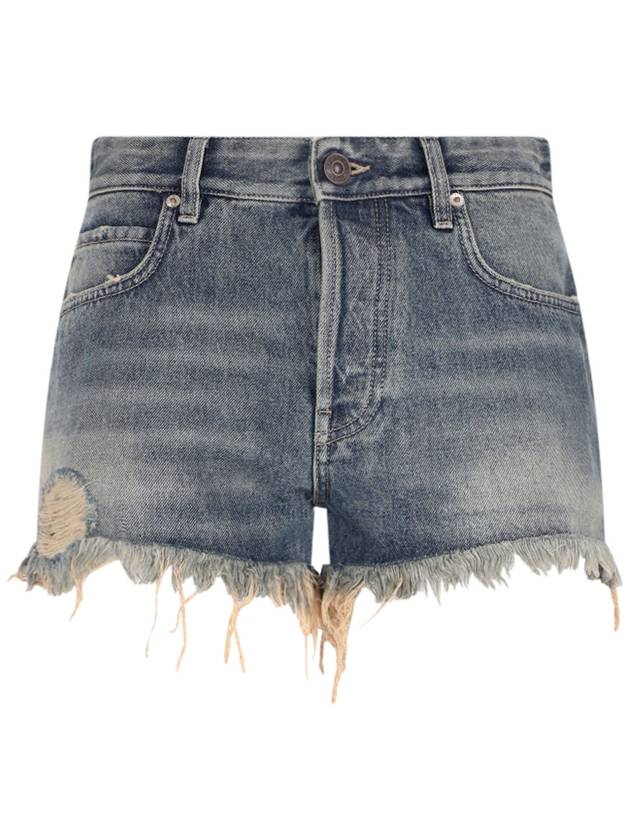 Back logo patch denim shorts blue - BALENCIAGA - BALAAN 2