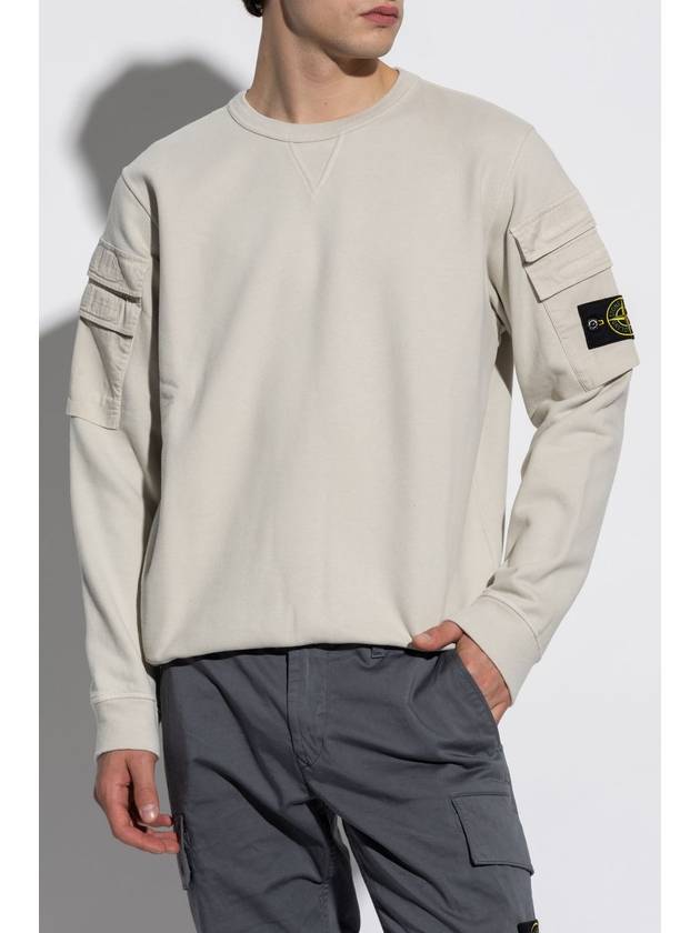 Men's Wappen Patch Cargo Pocket Sweatshirt Plaster - STONE ISLAND - BALAAN 3