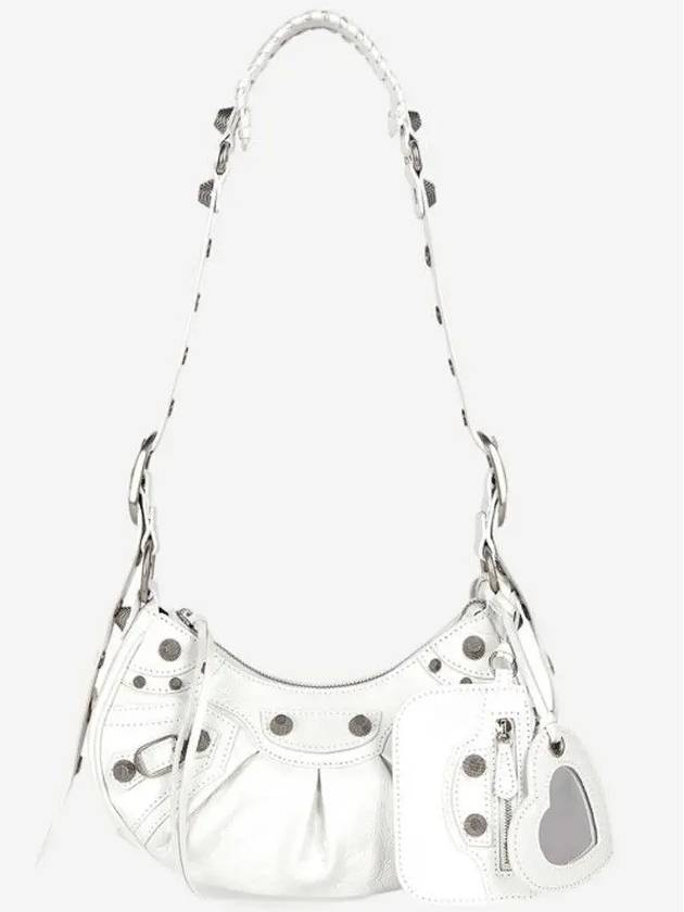 Le Cagole XS Lambskin Shoulder Bag White - BALENCIAGA - BALAAN 3