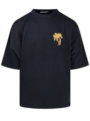 PALM ANGELS BURNING PALM OVER TEE - PALM ANGELS - BALAAN 1