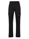 Men's Cotton Cargo Straight Pants Black - MONCLER - BALAAN 1