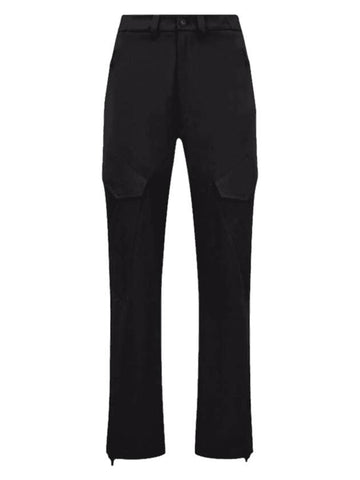 Men's Cotton Cargo Straight Pants Black - MONCLER - BALAAN 1