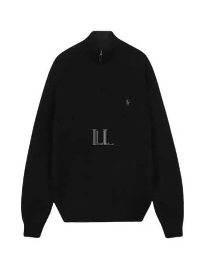 Pony Logo Half Zip-up Sweatshirt Black - POLO RALPH LAUREN - BALAAN 2