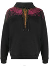 Fuchsia Wing Camo Wing Hoodie Black - MARCELO BURLON - BALAAN 1