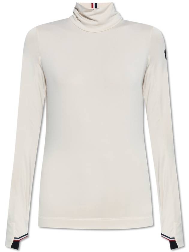 Moncler Grenoble Turtleneck With Logo, Women's, Beige - MONCLER - BALAAN 1