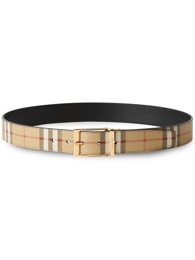 Engraved Logo Reversible Leather Belt Beige - BURBERRY - BALAAN 1