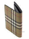 Checked Leather Passport Wallet Beige - BURBERRY - BALAAN 4